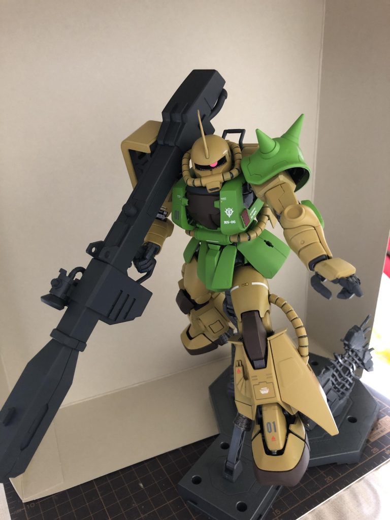 ビームバズーカにて試射！周囲に注意を促しているところ