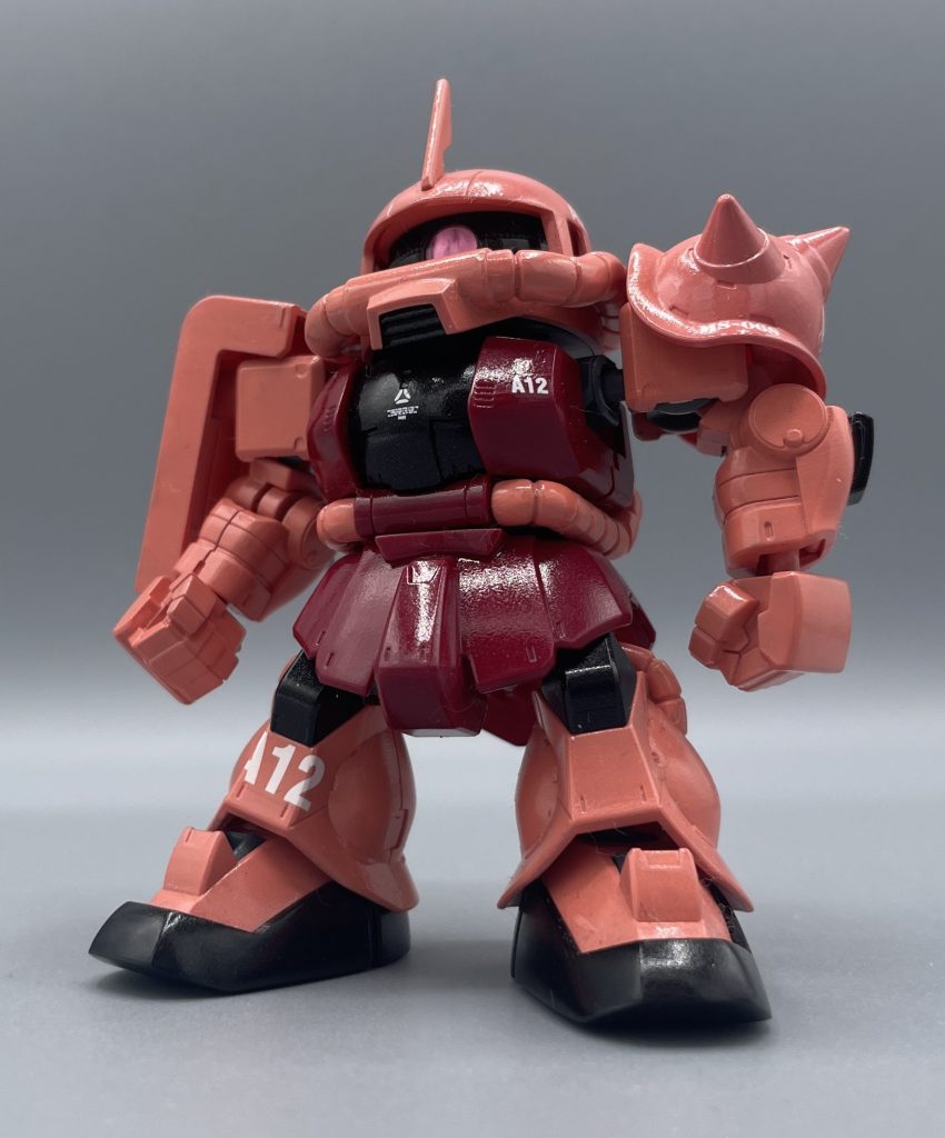 以上、SDクロスシルエット「シャア専用ザク」でした。人気機体であるシャア専用ザクは、数多くのデフォルメ商品が発表されてきました。    クロスシルエットは頭身が高めになっており、可愛いよりもカッコ良さの方に重きを置いているのかなと思います。 皆さんは、クロスシルエットの造形はお好きですか??宜しければ、皆さんのお好きなSDキットをコメント欄で教えて下さいね。 最後までご覧いただき、ありがとうございました(*^^*)