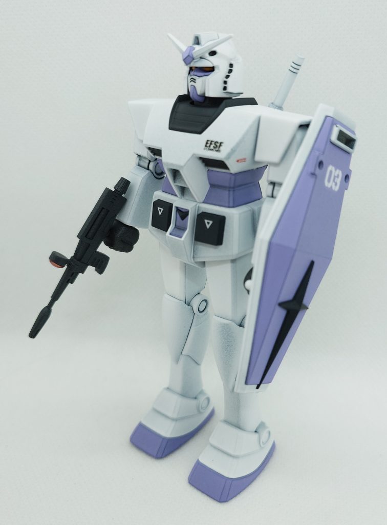 G-3のカラーイメージは、紫だったり青だったりグレーだったりと色々な解釈がありますが、BEYOND GLOBAL版を参考に塗装してみました。https://gumpla.jp/hg/1639765