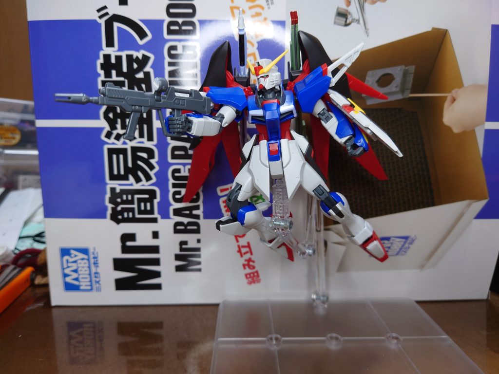 ポージング1ビームライフルを構えて…