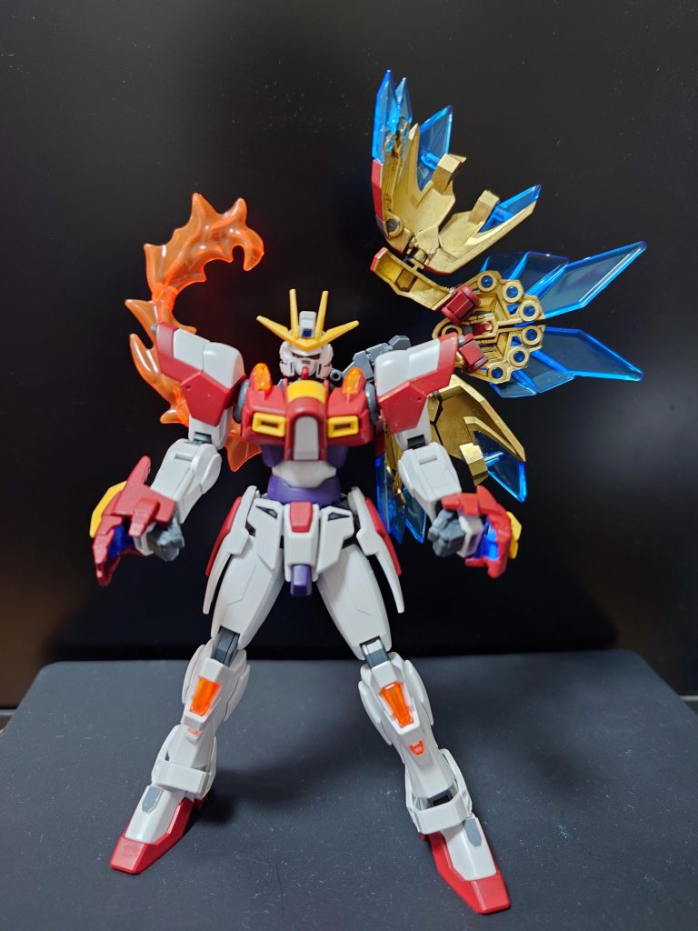 【ハイパーモード】明鏡止水×アシムレイトの状態となった際に解放される姿。ゴッドガンダムと同様に日輪も再現可能だが、その状態になれるのはほんの一瞬だけで、まだ誰も到達していないという。