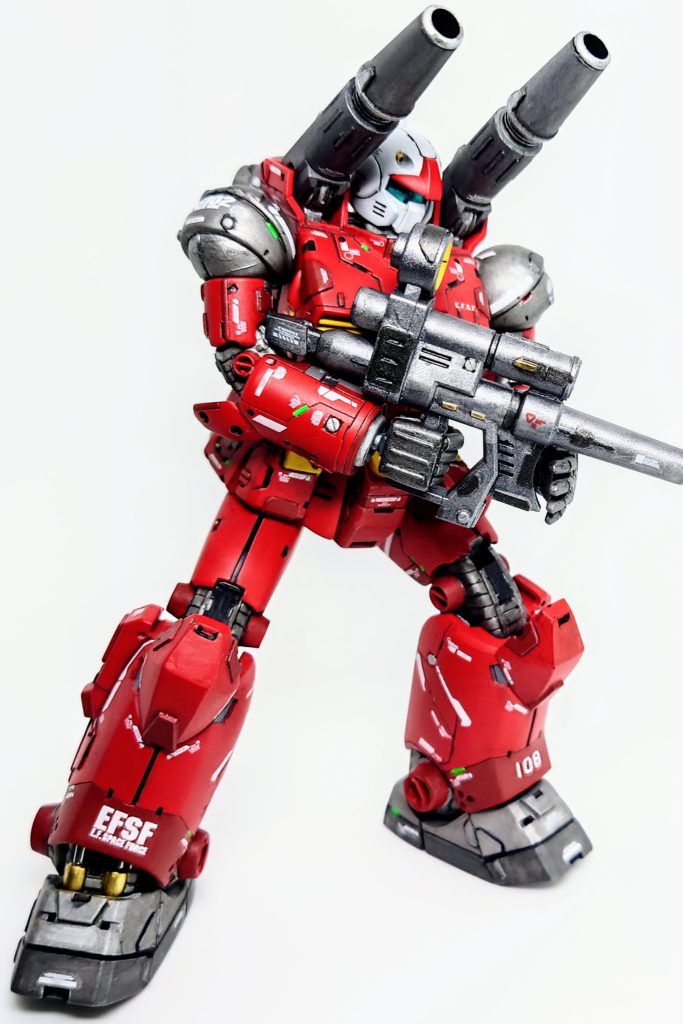 個人的に、ガンキャノンはRX-78ガンダムより好きな機体で、マッシブ？なプロポーションが好みでいつか制作したかったガンプラでした😄。