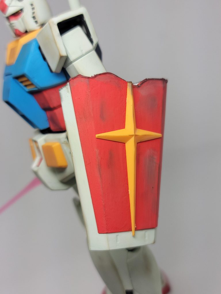 シールドはファンテックのカービングヒートペンで溶断(これめっちゃ良い)砲弾での壊れなので溶断跡無くした方が良かったかなーとも