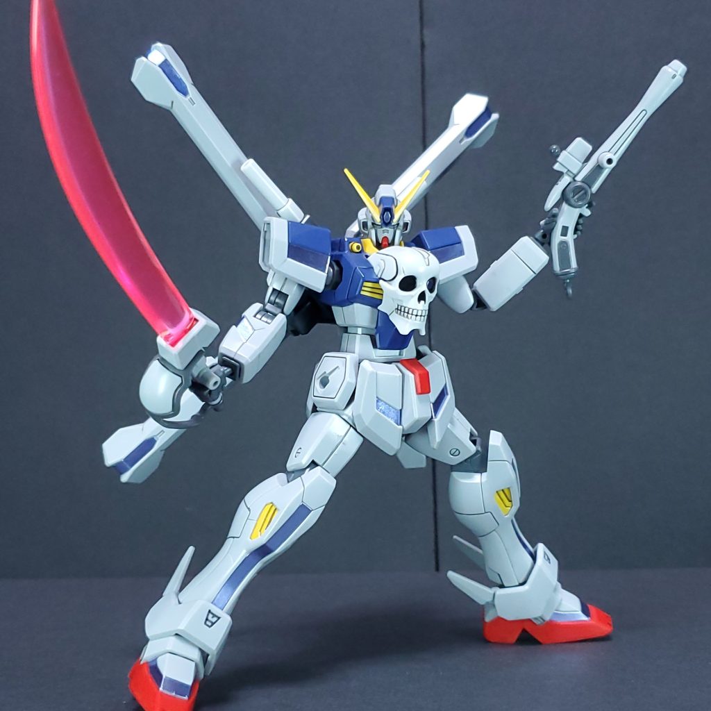 ビームザンバー及びバスターガン。こちらはクロスボーンガンダムの武器そのままですね。