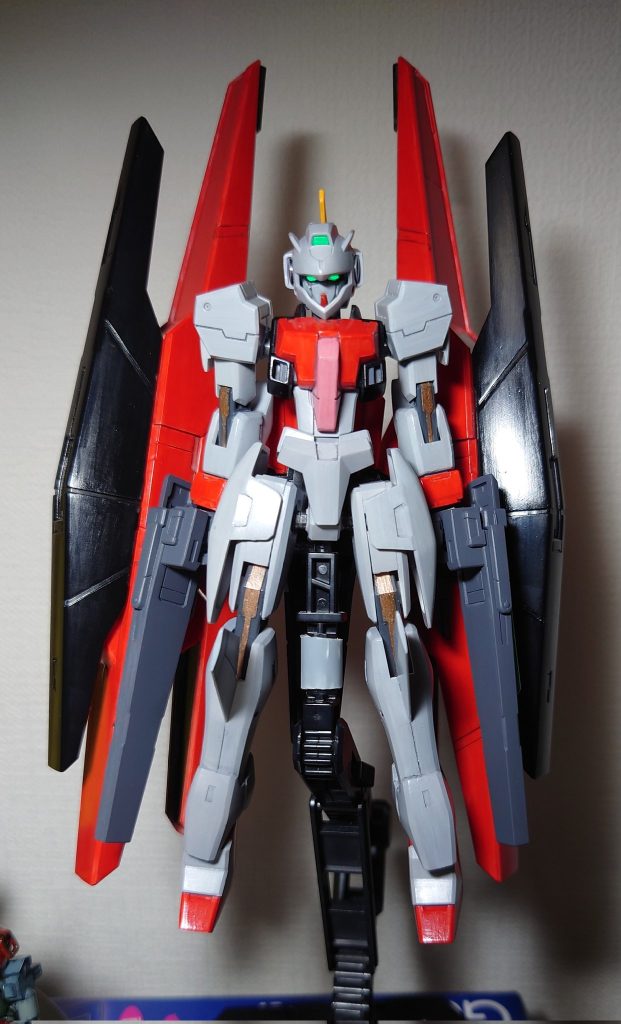 筆塗りおわり。ここからデカールワークです。今回はハイキューパーツとガンダムデカールを使用。