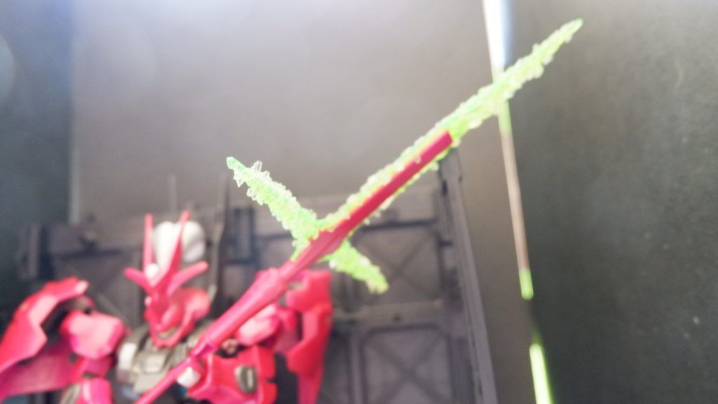 ビームスピア？になんかやべえもんを貼り付けてました。デコってるけど破壊力増した印象