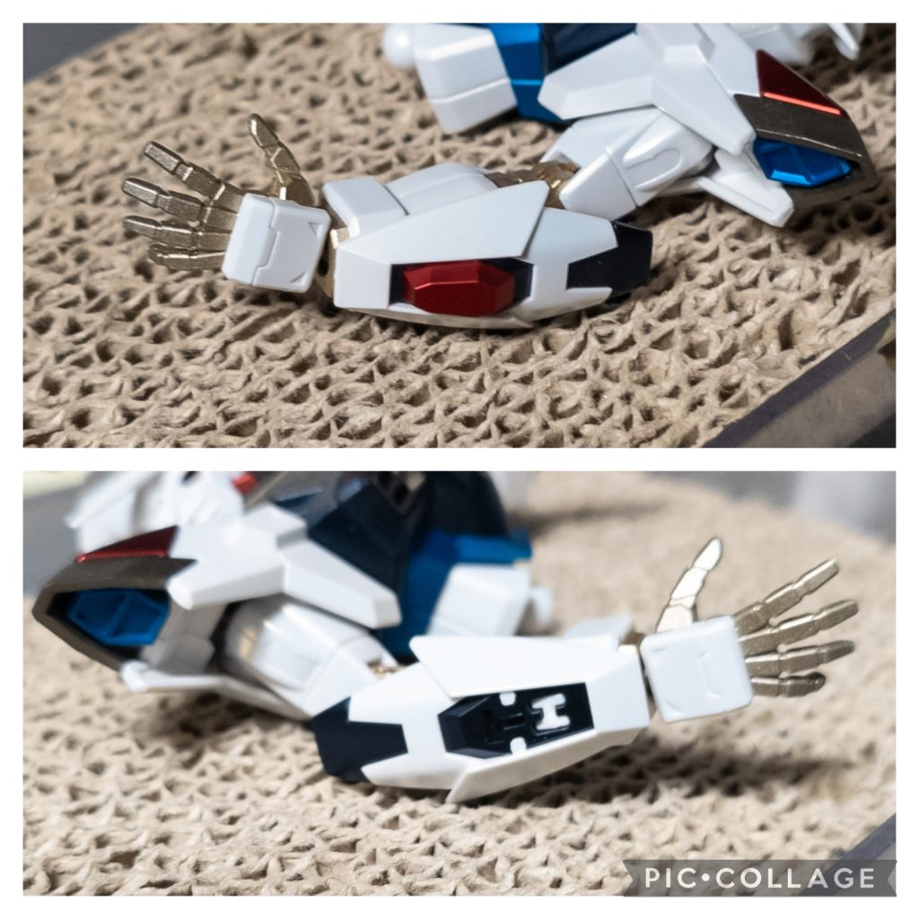 制作途中、事故が発生!妖怪パーツ隠しの被害に遭い、ビームシールドが出る所のパーツが片方消失しました。。。