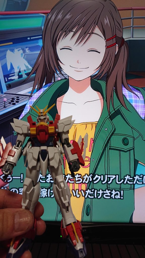 ガンダムブレイカー３のミサとパシャり👀久しぶりにブレイカー３やった😃✌️