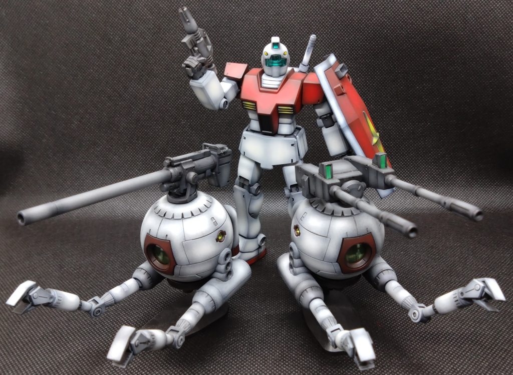 おまけボールと小隊にしてみました本体は同じカラーで塗装してます