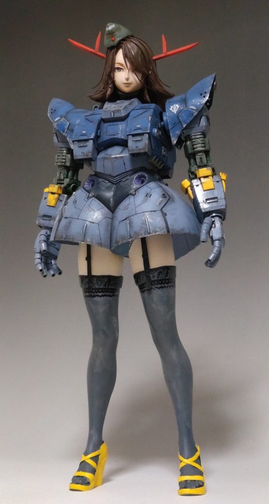 頭部と脚部はネットで見つけたフリー素材の3Dデータを使っています。出力サイズをキットに合わせるのが難しかったです。