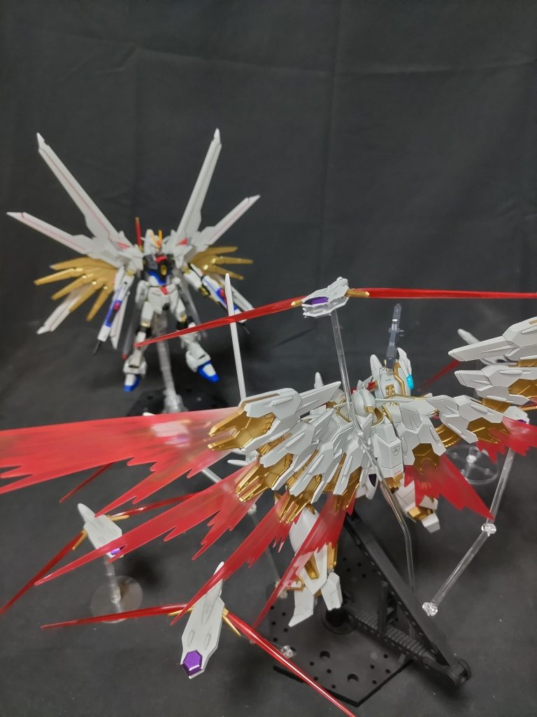 マイティストライクフリーダムガンダムと対決シーン