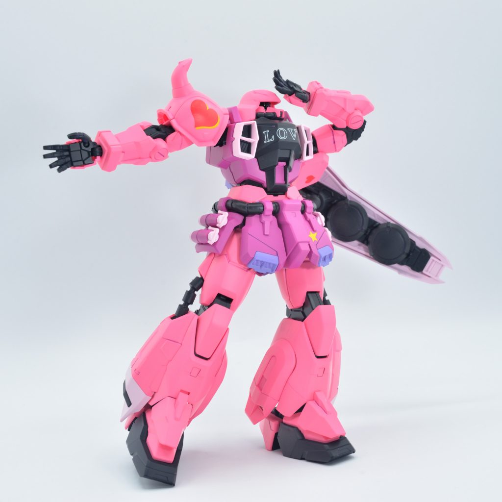 塗装レシピメイン：ミスターカラーピンク+蛍光レッド半々くらい濃いピンク：ガイヤカラー ライラックピンク白部：ホワイト+ピンク少し青部：ガイアカラー 雪ミクボディ？だった気がする黄色：水性ホビーカラー イエロー黒部：ミッドナイトブルーかジャーマングレー(忘れた)トップコート：半ツヤ