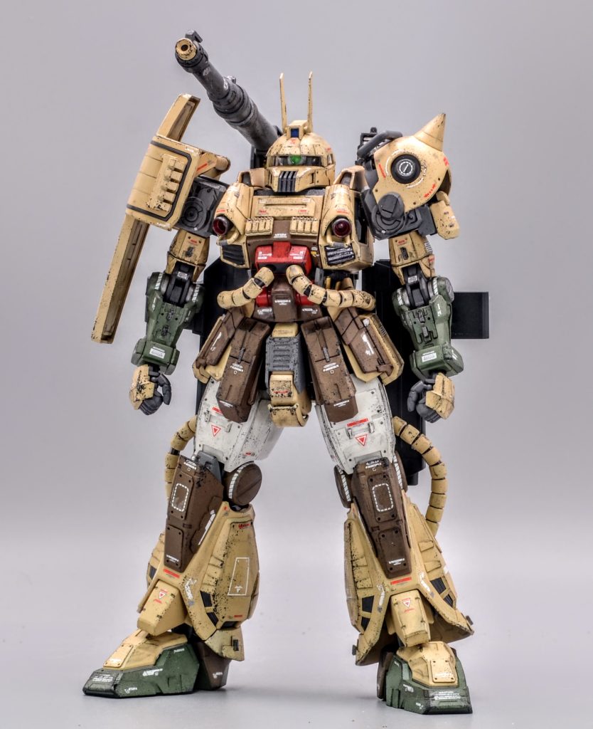 ジオン残党によって近代化改修されたザク・キャノンのイメージで製作しました