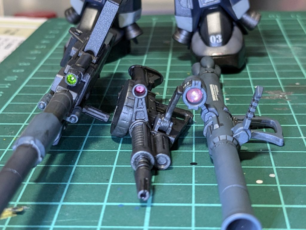 他にヒートホーク、マシンガン、バズーカも作ってます。サイトにはデコシールやMSレンズを使ってます。