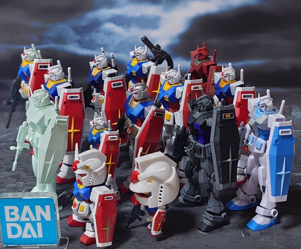 初代ガンダムを色々並べて、終わり。