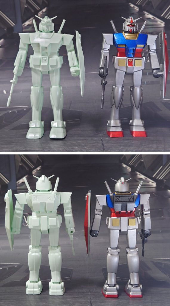 ベストメカコレクション 1/144 ガンダムとの比較。