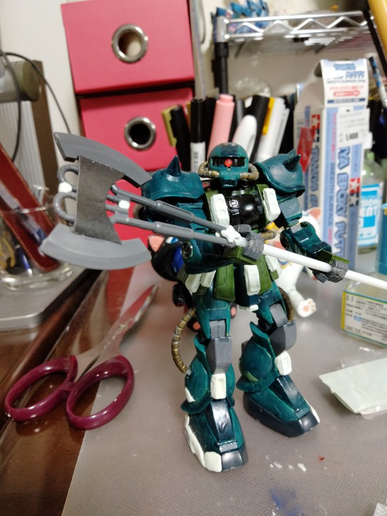 ・・・という感じで予備であった2つのヒートホークを合体させてトマホークになりましたとさ