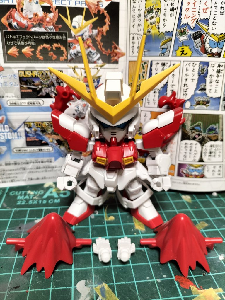 塗装前です。相変わらず色が足りませんでした(gundam-kao4)