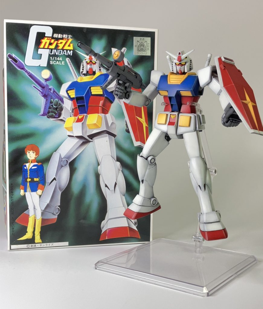カラーレシピ白部分ニュートラルグレー(下地)→MSホワイト(50%)+RX-78ホワイト Ver.アニメカラー(50%)青部分マボガニー(下地)→MSブルー+ホワイト少量黄色部分オレンジ(下地)→MSイエロー赤部分ブラウン(50%)+レッド(50%)+ブラック少量→サザビーレッド+ホワイト少量グレー部分MSグレージオン系、ニュートラルグレー等