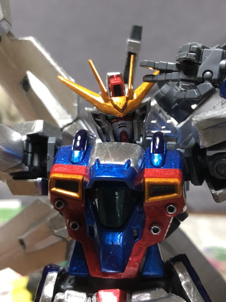 プレミアムバンダイから発売されたガロードのアクリルスタンドに合わせて手もピースができるように若干改造。ver.kaの指の凄さがよく分かりました。