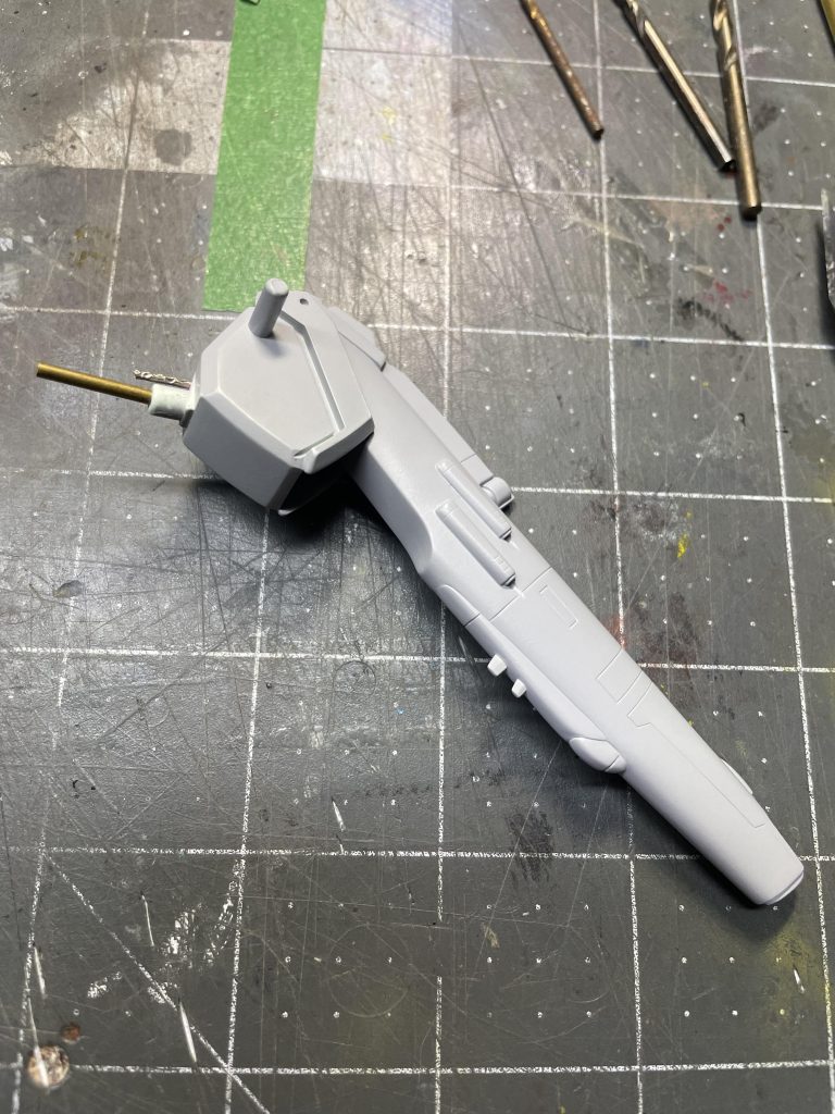 The old tail boom required pinning to the main body.