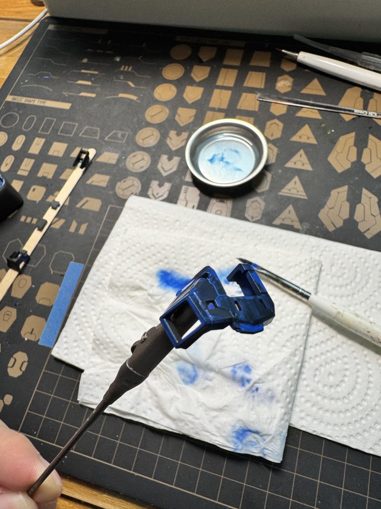 Hand painting in progress. Spent 2-3 weeks to complete all the brush-painting and coating(sprayed in GSI flat-clear topcoat).