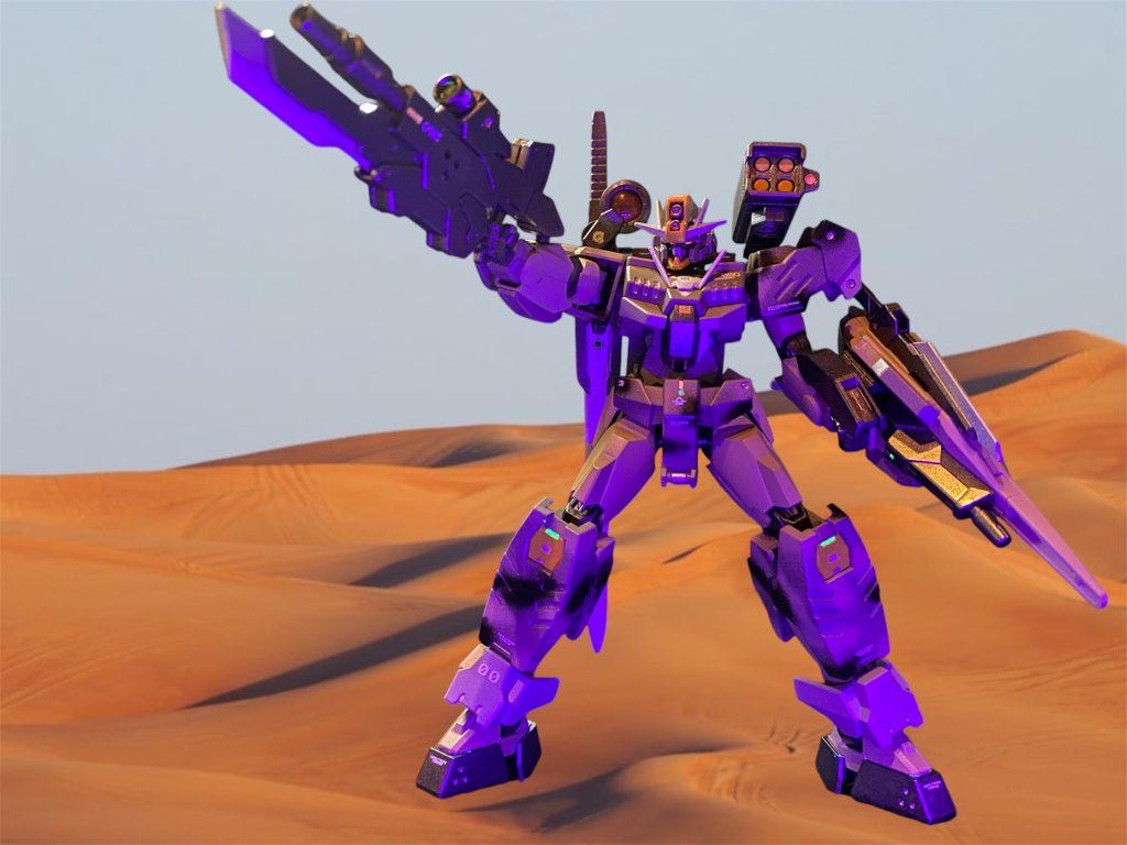 コマンドクアンタ自体の初出はガンダムブレイカーらしく、残念ながら自分はガンブレ未視聴でしたが、昨年のビルドメタバースでは見ました。(ガッツリ活躍してた訳ではなく、突っ立ってましたね笑)それでも文句無しに惹かれるのはこの無骨デザインのカッコよさ❗️とくにフェイスなんか悪役顔かと思えるほどに目つきが鋭い!笑ふと思い返せば、まだアニメのガンダムも、ガンプラのガの字も知らない幼稚園生くらいのとき、買ってもらってガシガシ遊んでたロボットおもちゃ、超合金のコマンドガンダムでしたわ、、😅その時からもうこのデザインの虜!思い出のガンダム顔だったんですw