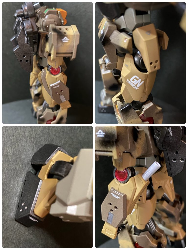 改修箇所はちょっと物足りないなと思った面に三つ星モールドとパンチングを追加。あとはセブンソードを目指して、左肘部にビームサーベル収納穴を加工。