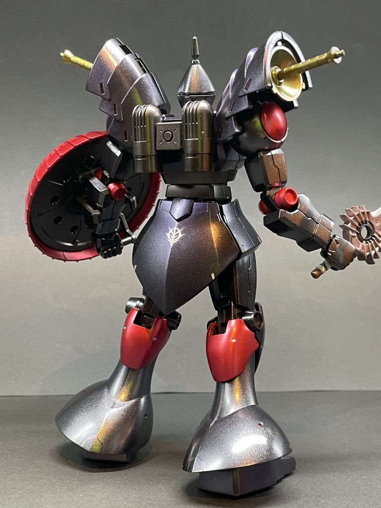 背面ショット今回は塗装が派手ですので、デカールは少しだけにしました。