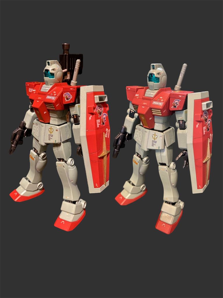 ジャック・ベアード機としてではなく、あくまでハロウィン小隊としたのは、毎度お馴染みのコンパチ仕様でアダム・スティングレイ機も再現出来る様にした為。まぁ、パーソナルマーク入りの肩アーマーの左右入れ替えと、バックパック右側の簡易的な仕様変更のみの簡易的な組み替えですが😅