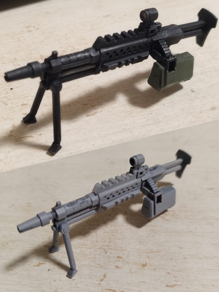 使用武器が納得いかず、作り直しや変更を繰り返してLMGに落ち着きました。