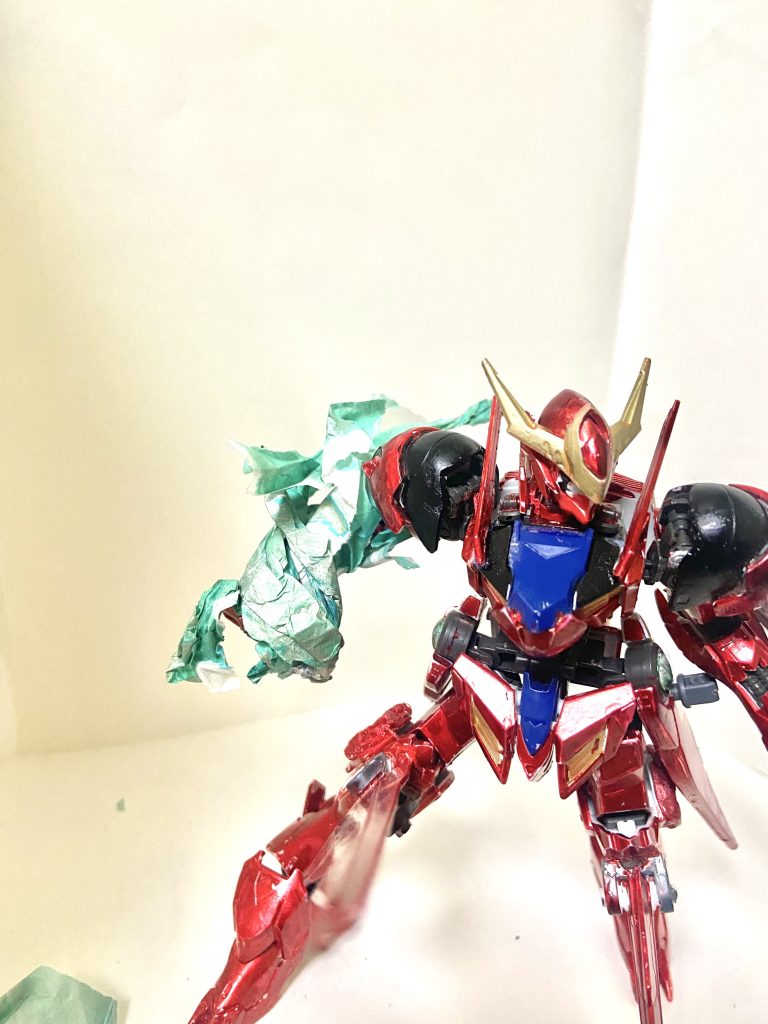 GNインパクトトランザム発動中に使える必殺技、拳に粒子を集約させて強力な一撃を放つ!!