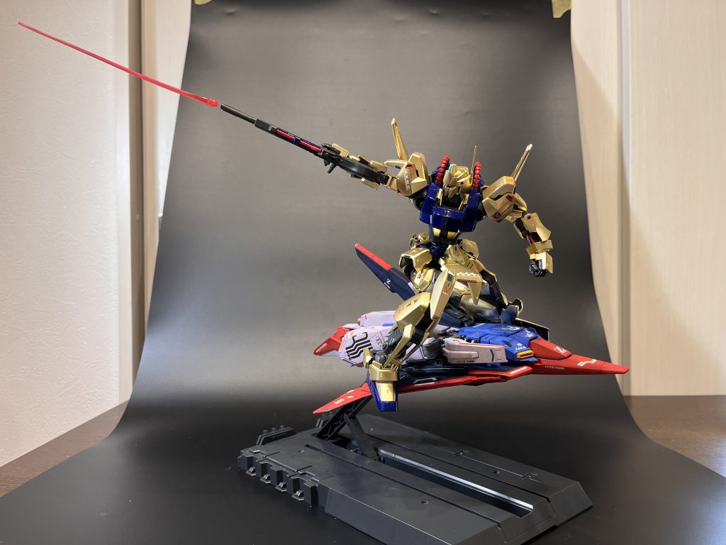 百式、乗れました。ライフル先のビームはゼータ2.0のビームサーベルの刃。