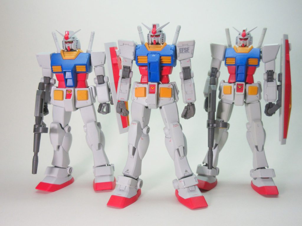 新旧HGUCガンダムと※3体とも盗難被害