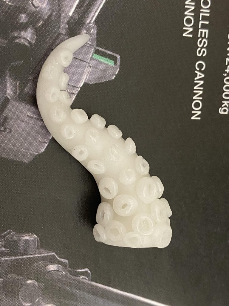 製作中のタコの足