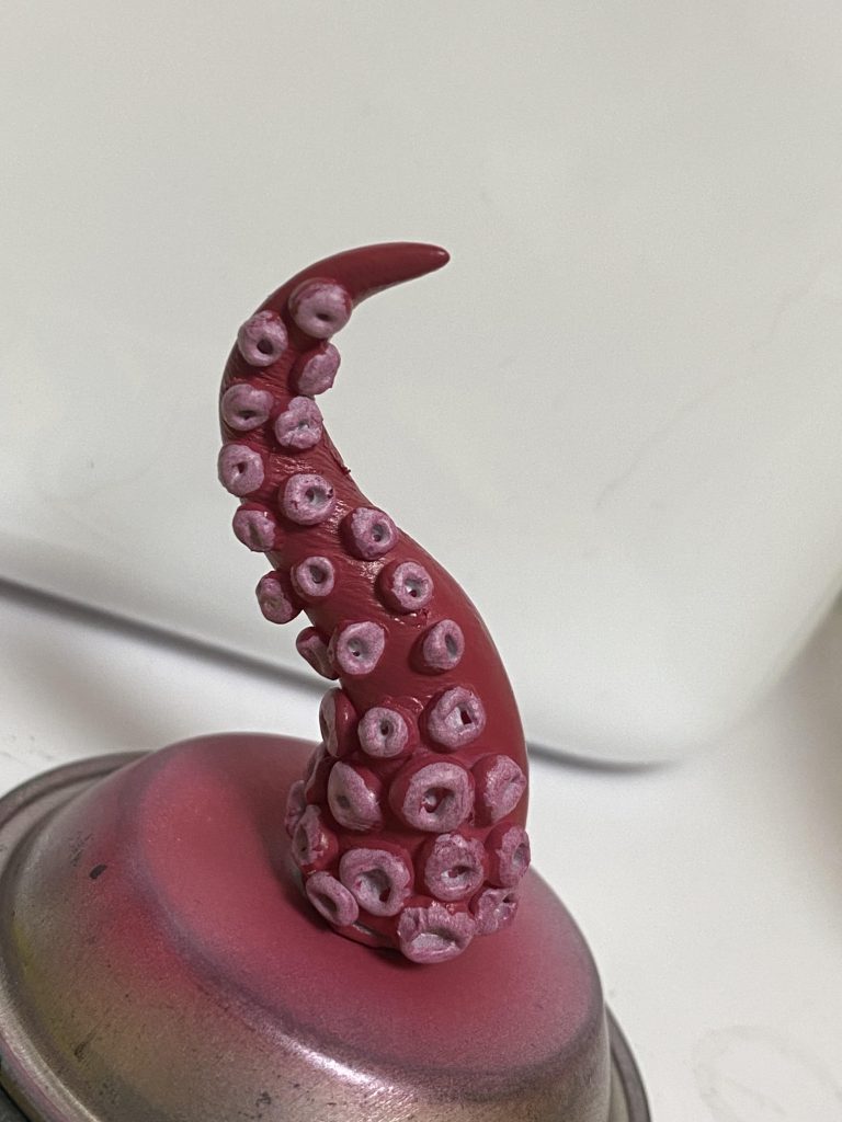 製作中のタコの足