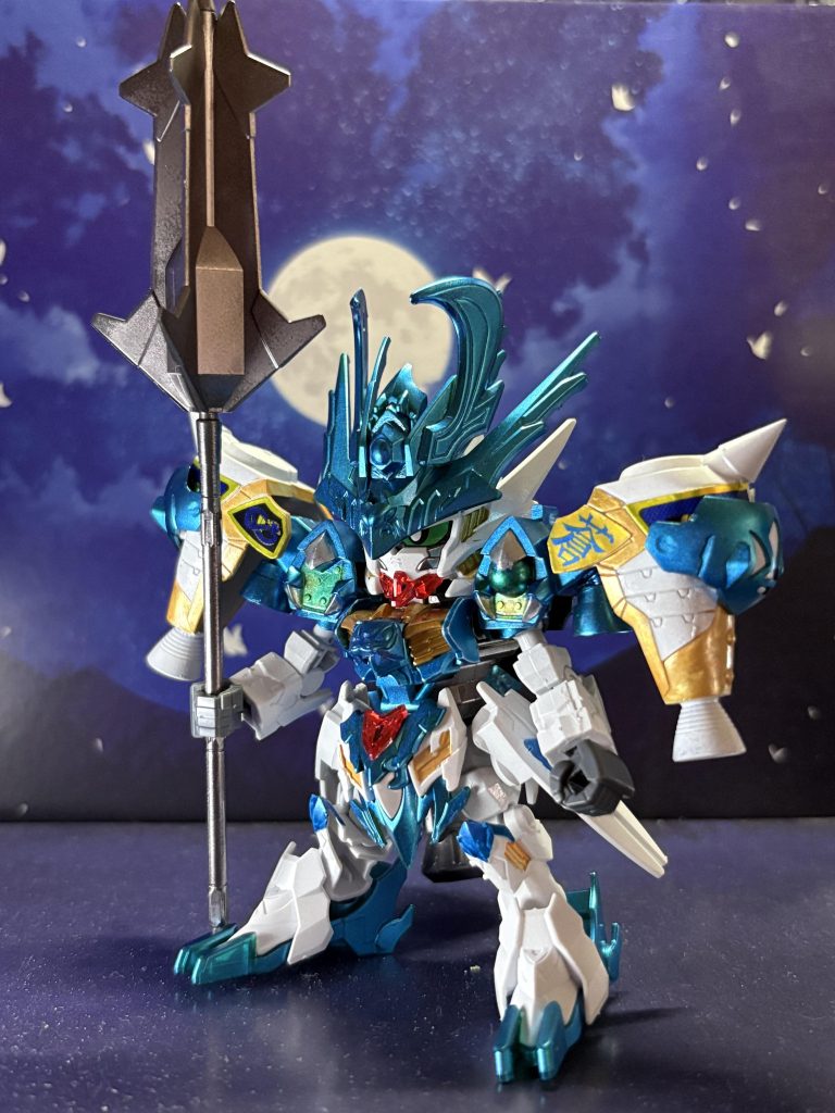 馬超バルバトスをベースに青龍頑駄無のパーツを使い、ミキシングしましたGP-02とバルバトスって何となく似てない？みたいな気持ちで選んでいます