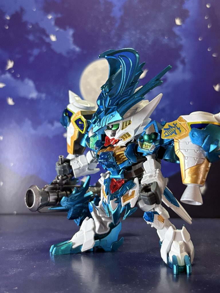 滑空砲のイメージで構えられるように大砲も持ち方を変更BBサイサリスのバズーカサイズに合わせて、赤龍頑駄無の大砲外装を使っています