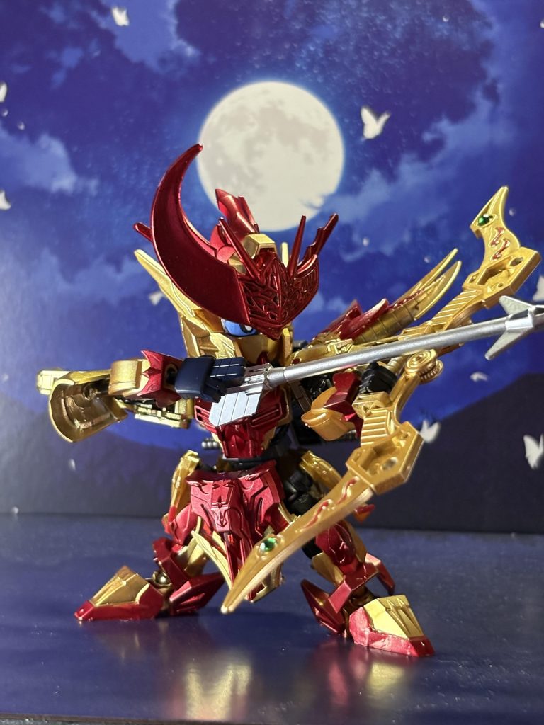 飄々とした性格で、女性と見ればまず口説かずにはいられないため、よく同僚の蒼嵐龍将バルバトスに叱られている弓の名手で一度たりとて矢を外したことがないらしい可動増加のおかげで弓もバッチリ構えられます最後まで見て頂きありがとうございますm(_ _)m