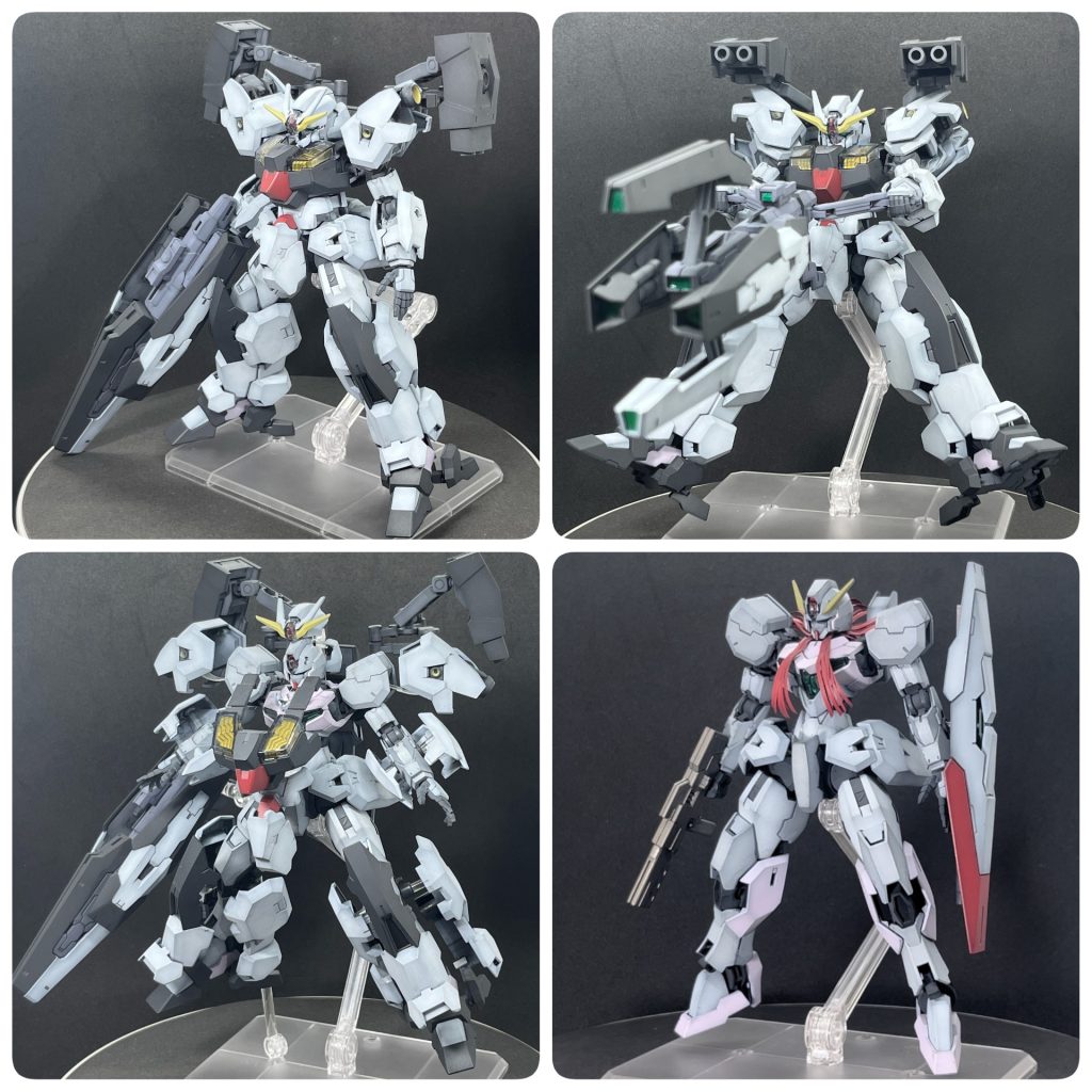 [ヴァーチェオマージュ]新たにビームバズーカとツインキャノンを作成してよりヴァーチェに近い形態にできるようにしました。バズーカはバーストモードに変形します。装甲パージしてガンダム ヴォルヴァになるギミックは前投稿の時と一緒です。