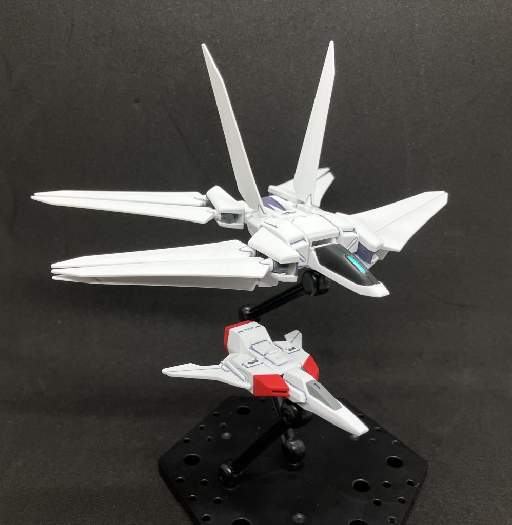 　メタバース本編でレイジが持ってきてくれたギャラクシーブースターも製作。最近の「オプションパーツセットガンプラ」の統一シリーズでの再販もあるので、エクシードギャラクシーのみお持ちの方はまだ劇中再現のチャンスもあるかと。