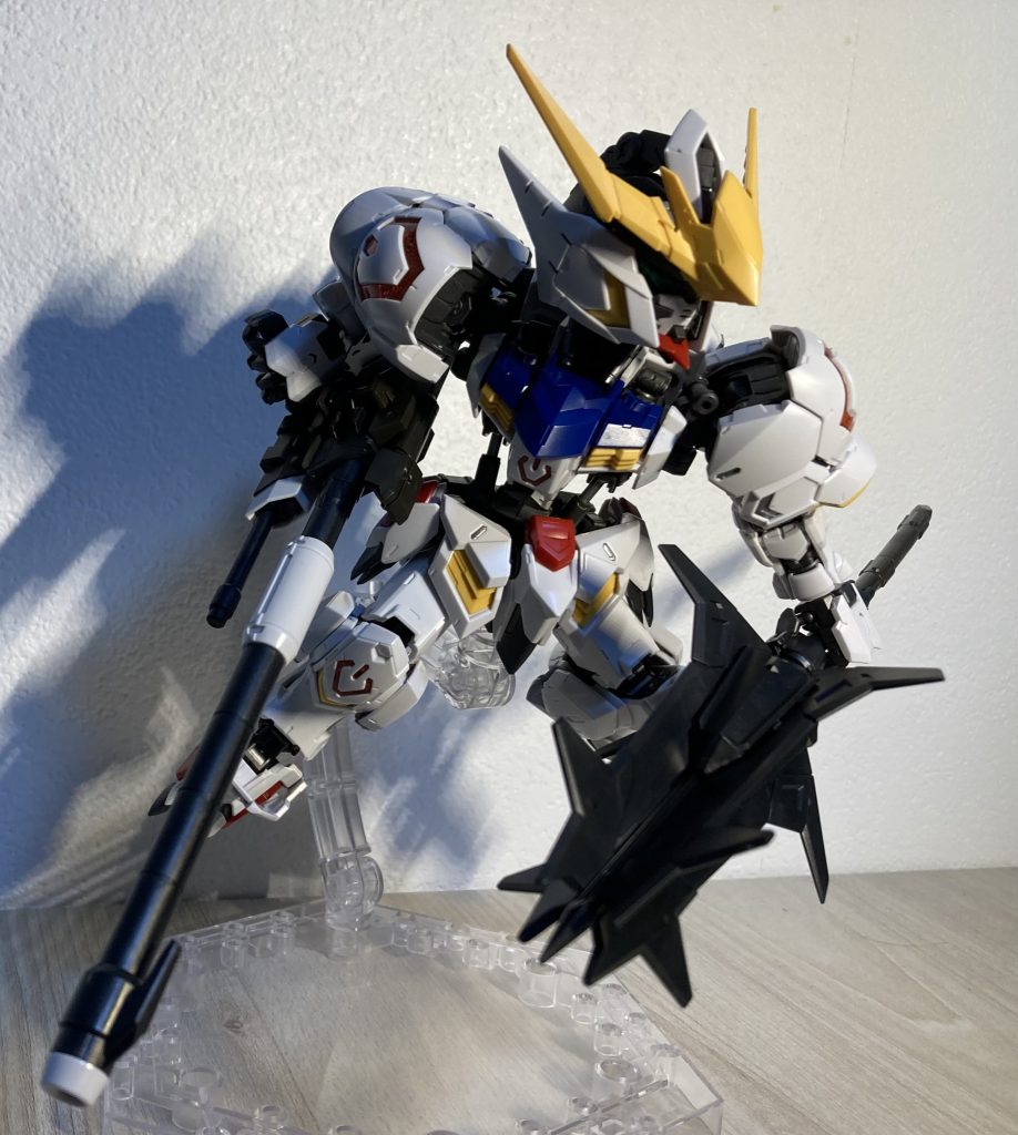 SDサイズだからか、滑空砲をカッコよく持たせるの結構難しかったです。