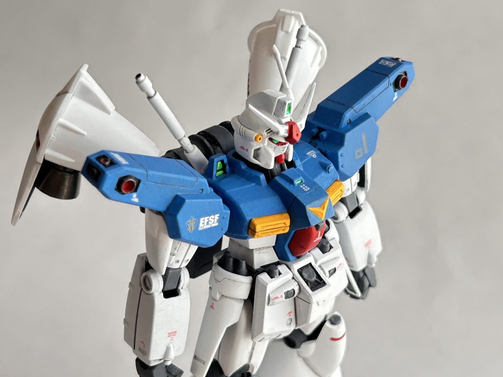 旧キット ガンダム試作１号機 GP01 ゼフィランサス 陸戦型とフルバーニアン スタイル改修 筆全塗装