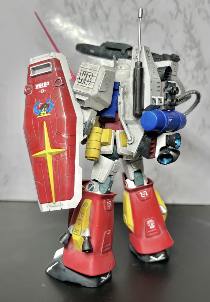 シールドには、しっかり狂四郎マークのデカールです!古くなってましたが、何とか使えてホッとしました。