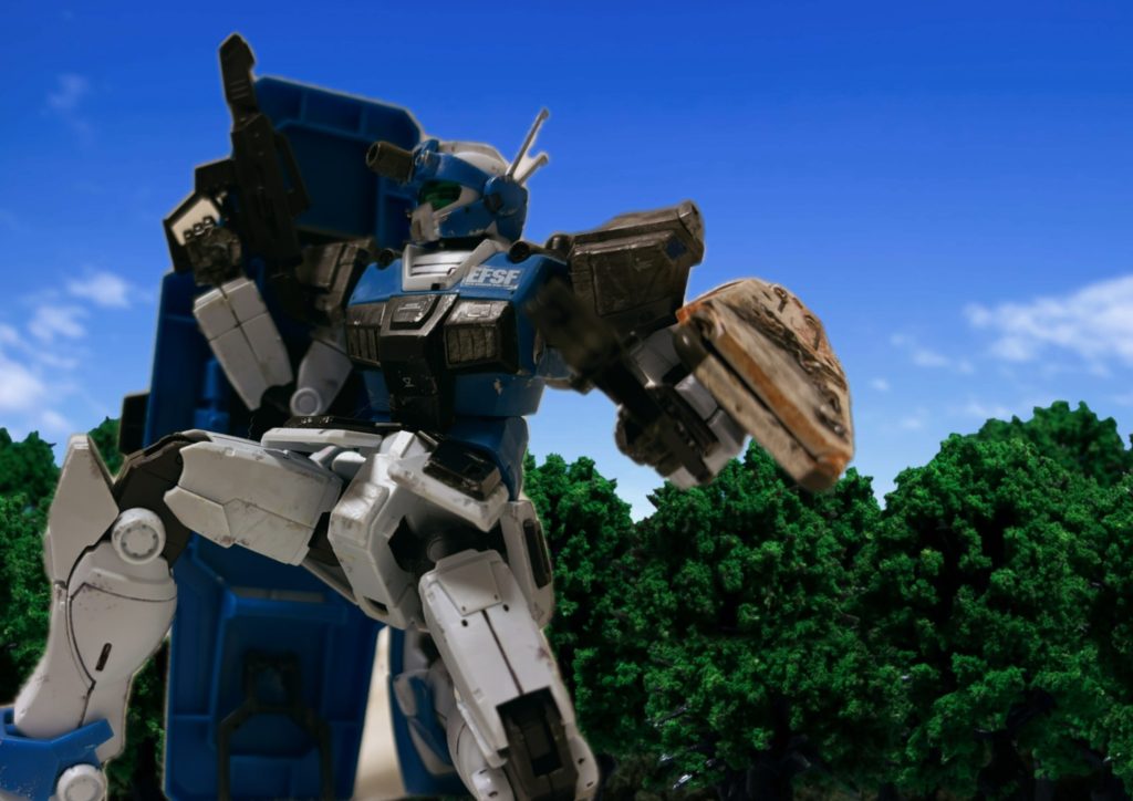 本機の最大の特徴、ガーディアンシールドとE-2ビームスプレーガン‼︎