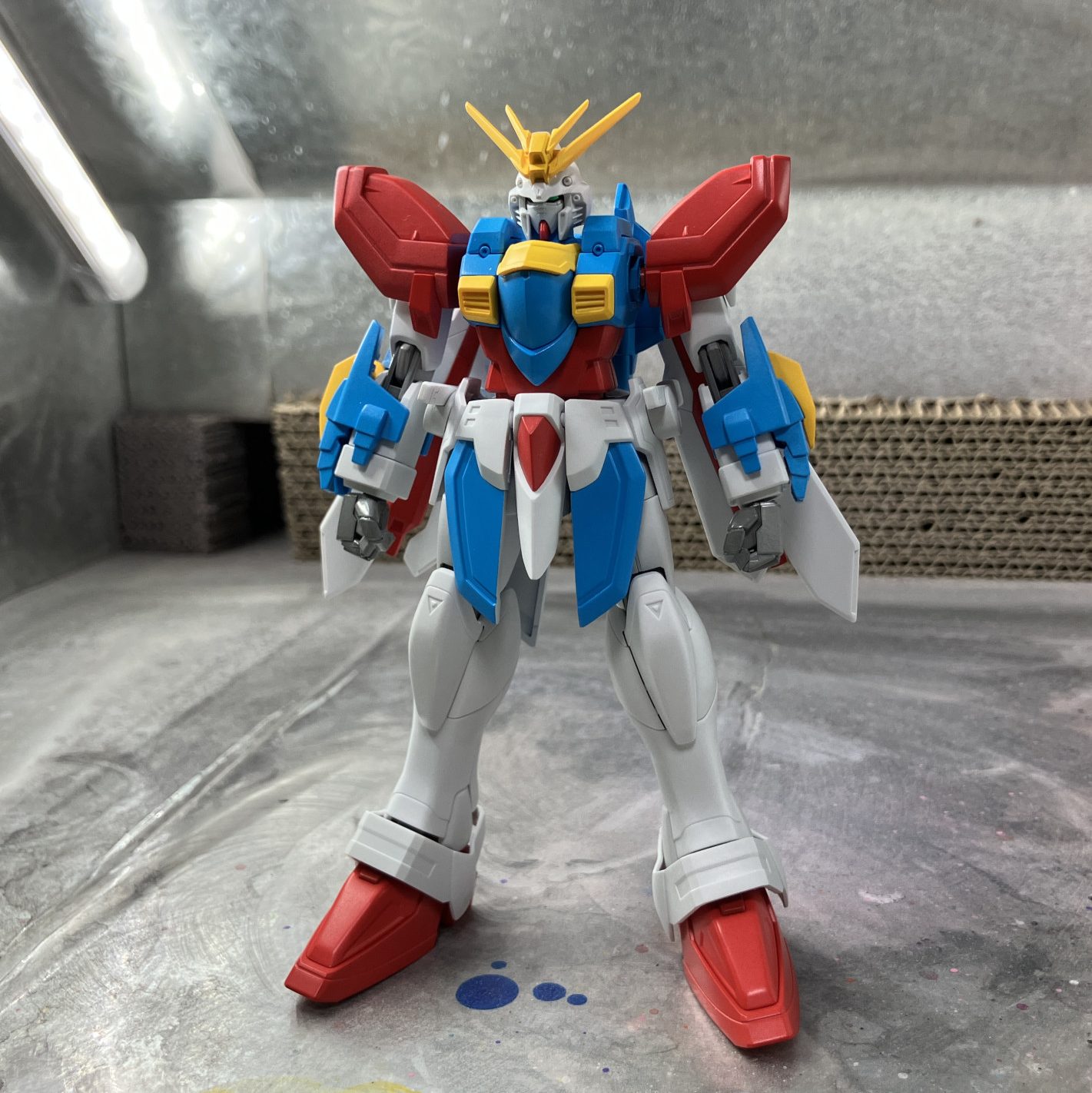 旧1/144 500円キット風塗装　ゴッドガンダム