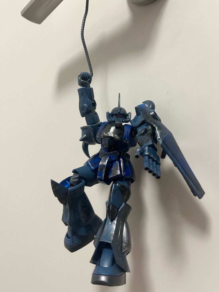 08小隊のグフカスタムのヒートワイヤーのようにヒートロッドを使うグフです