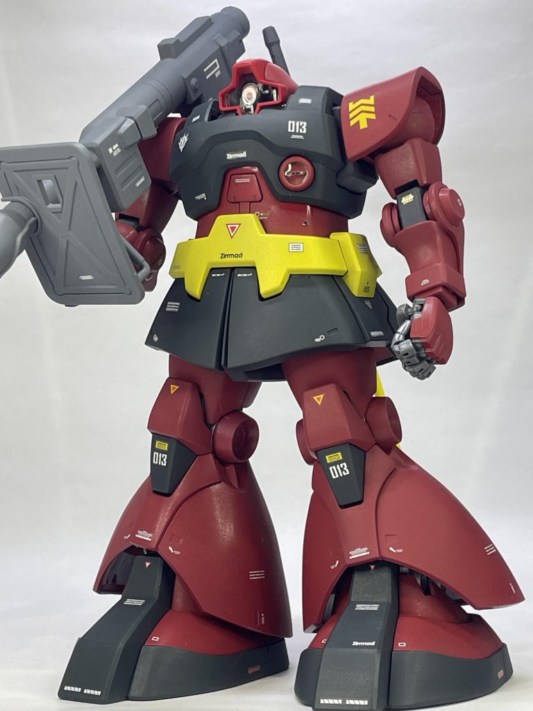 ドム(ロンメル部隊機)MG ドムをドワッジ改カラーに全塗装。10月6日ドムの日にちなんで制作しました。ドワッジ改に対する想いをカラーで表現。