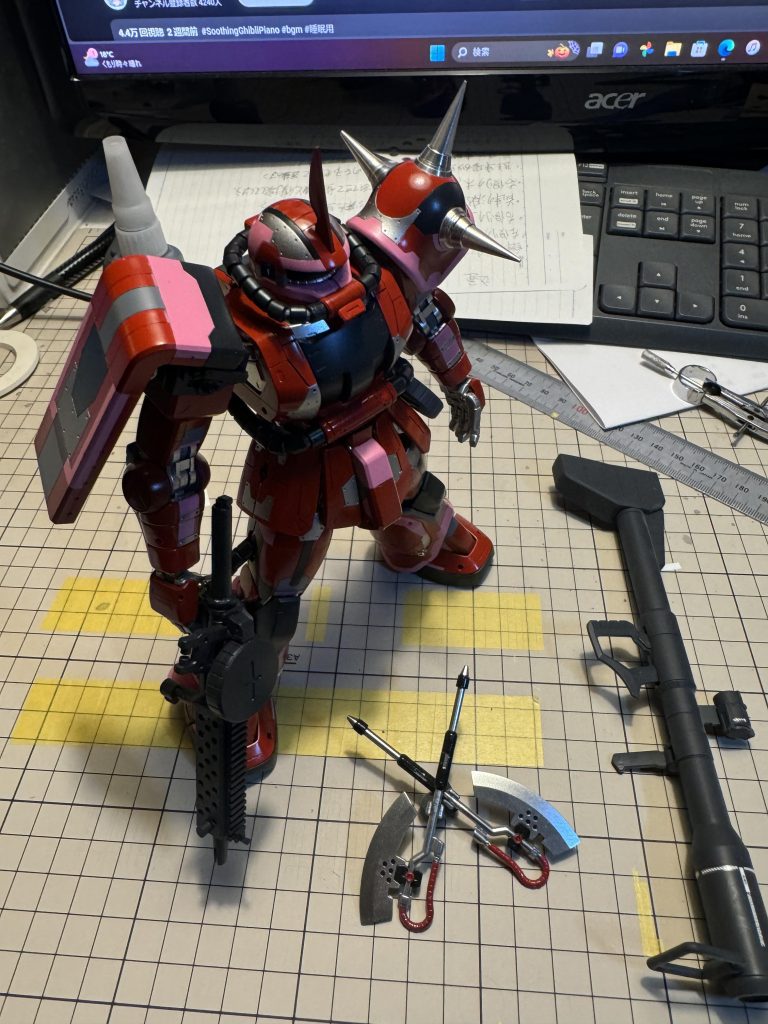 仮組配色調整中。