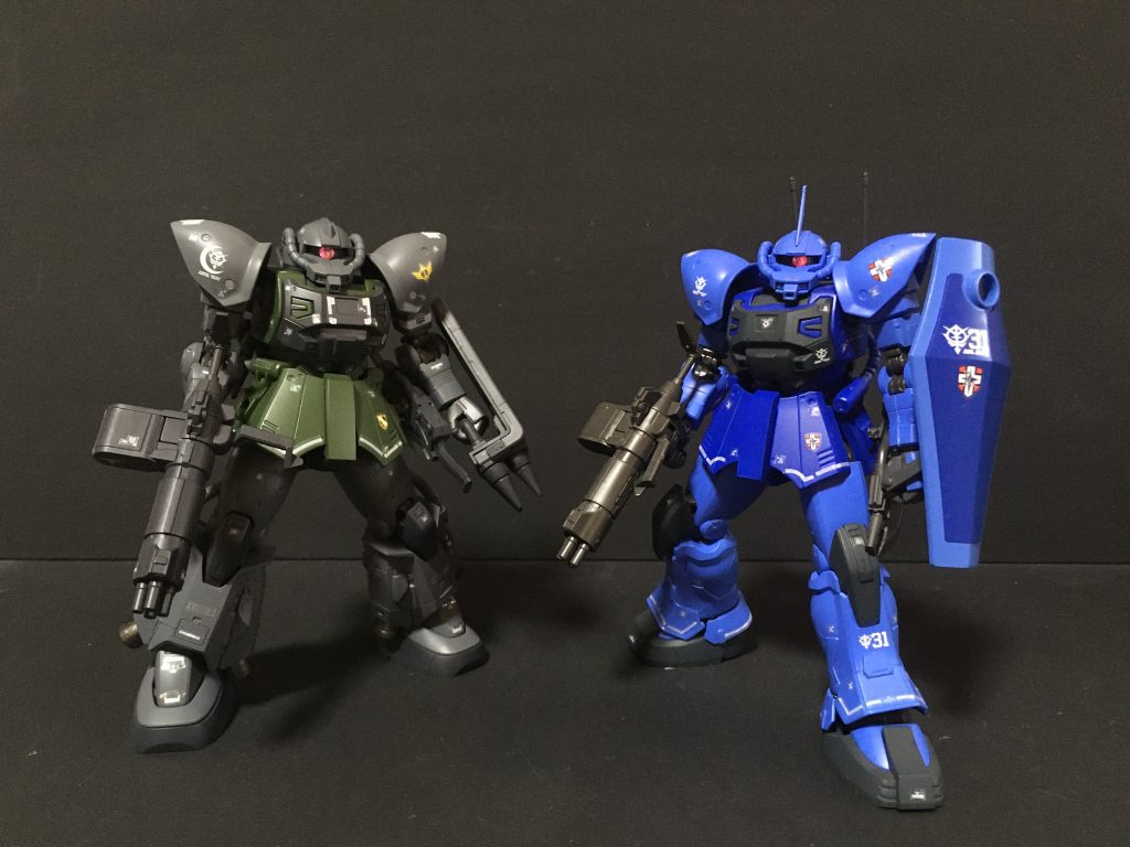 以前制作したランバラル機との2ショットランバラル専用アクトザク https://gumpla.jp/hg/1100005